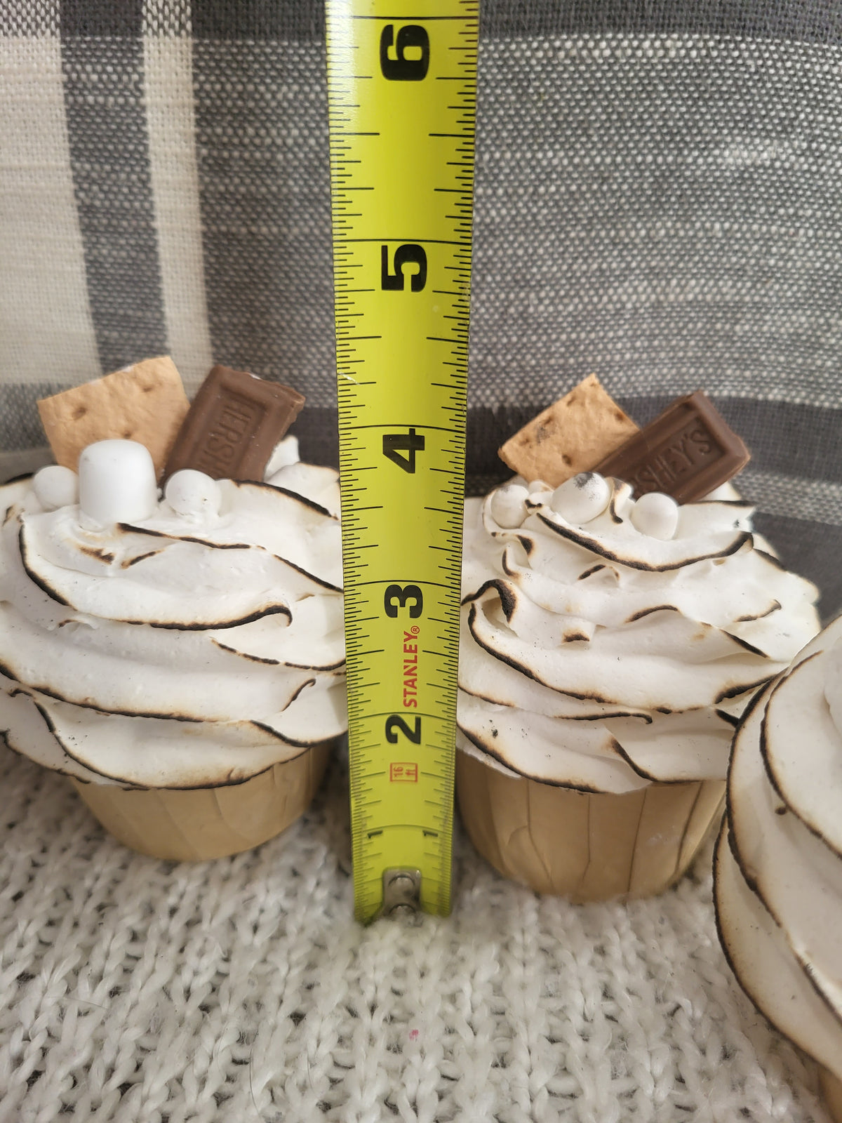 Pip Posh Design Faux Sweet Décor S&#39;mores Cupcake Bundle Set Of 4 Fall Bakery Collection