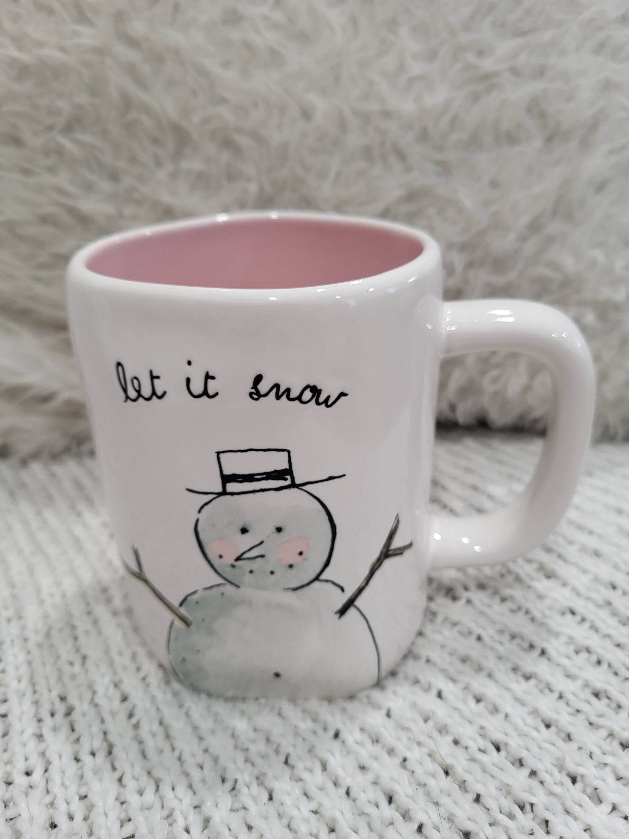 Rae Dunn "Let It Snow" Snowman Mug Winter Collection