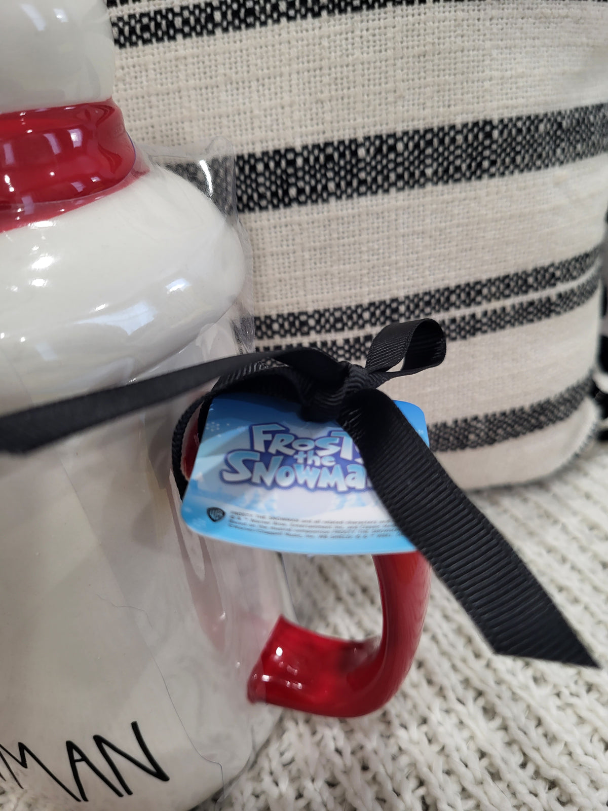 Rae Dunn &quot;Frosty The Snowman&quot; Mug &amp; Frosty Mug Topper Frosty Holiday Collection