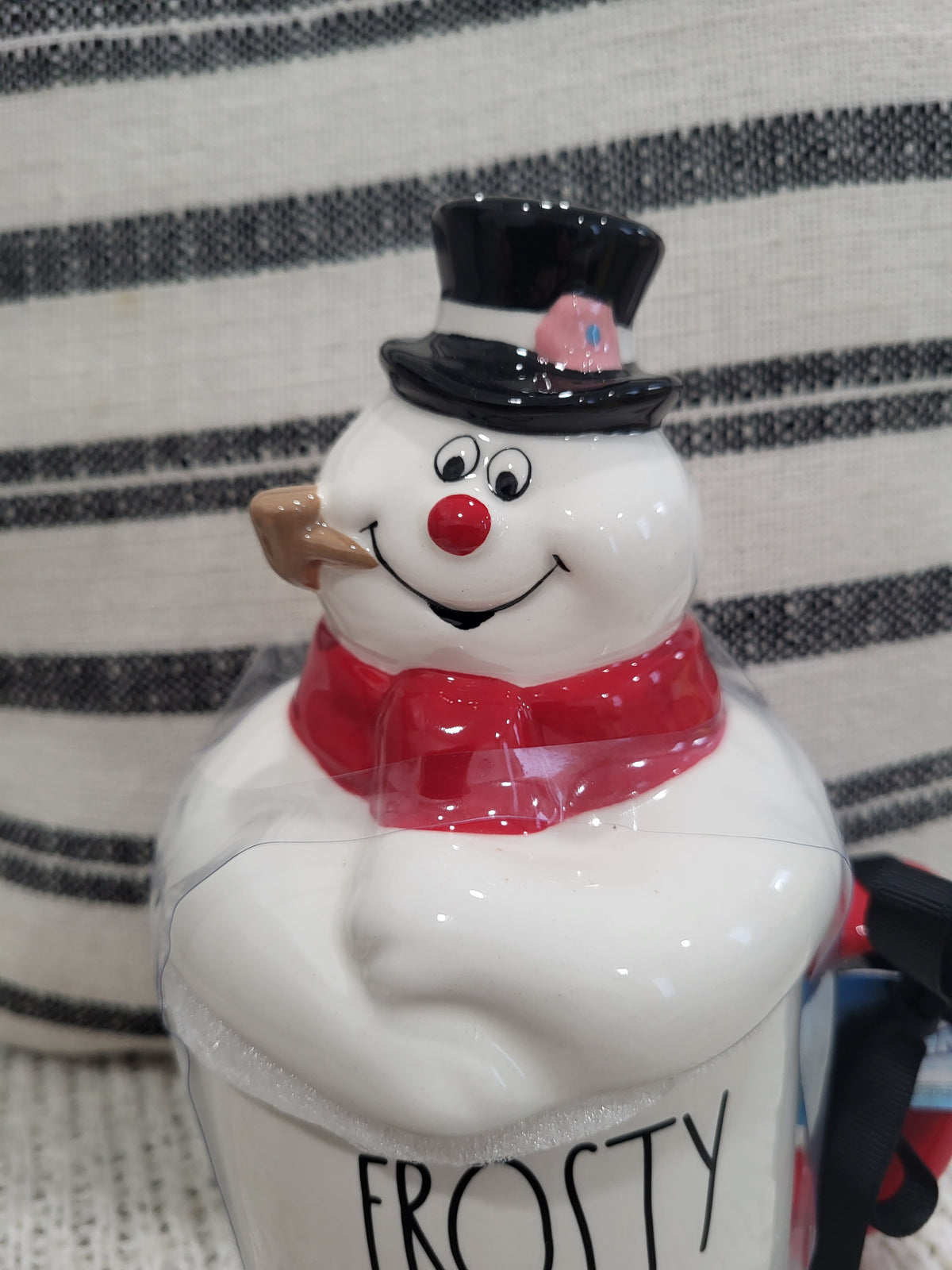 Rae Dunn &quot;Frosty The Snowman&quot; Mug &amp; Frosty Mug Topper Frosty Holiday Collection