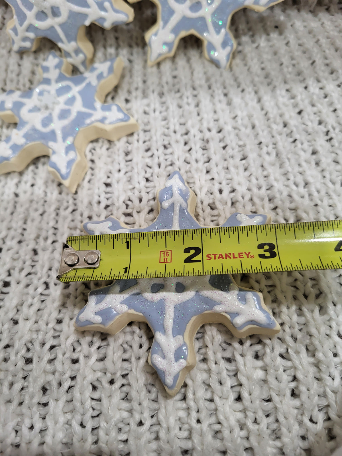 Pip Posh Design Faux Sweet Décor Snowflake Sugar Cookies Set Of 4 Winter Collection