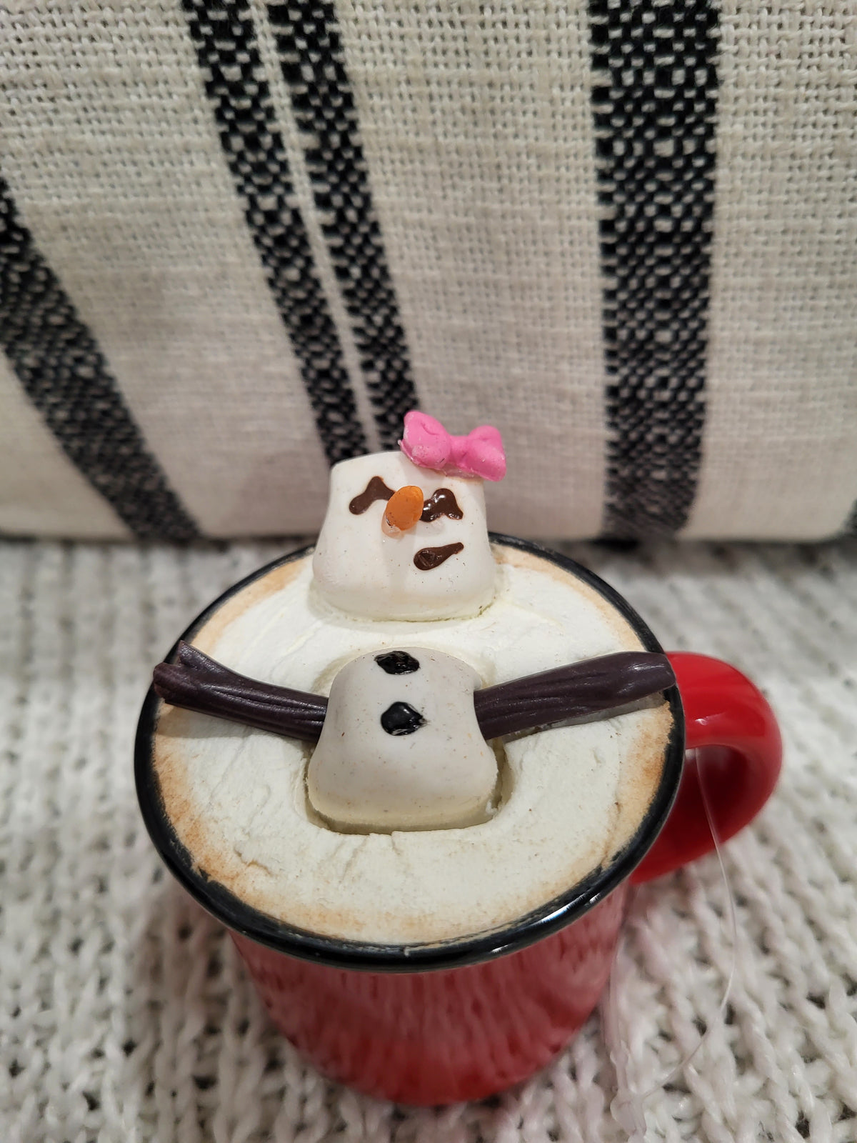 Pip Posh Design Faux Sweet Décor Mini Red Mug &amp; Hot Chocolate  Marshmallow Girl Holiday Collection