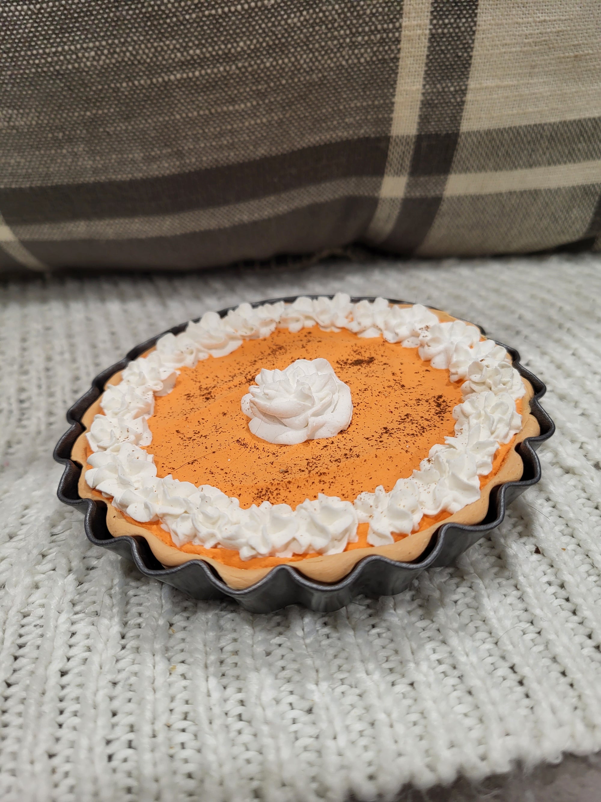 Pip Posh Design Faux Sweet Décor Mini Whipped Pumpkin Pie Fall Bakery Collection