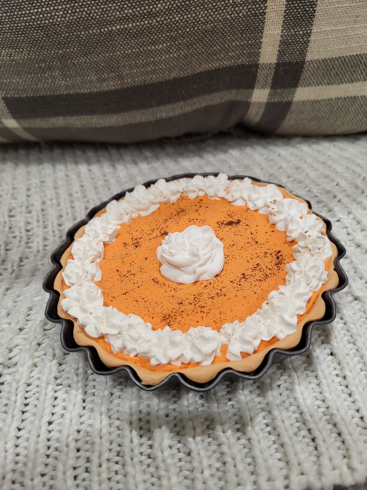 Pip Posh Design Faux Sweet Décor Mini Whipped Pumpkin Pie Fall Bakery Collection