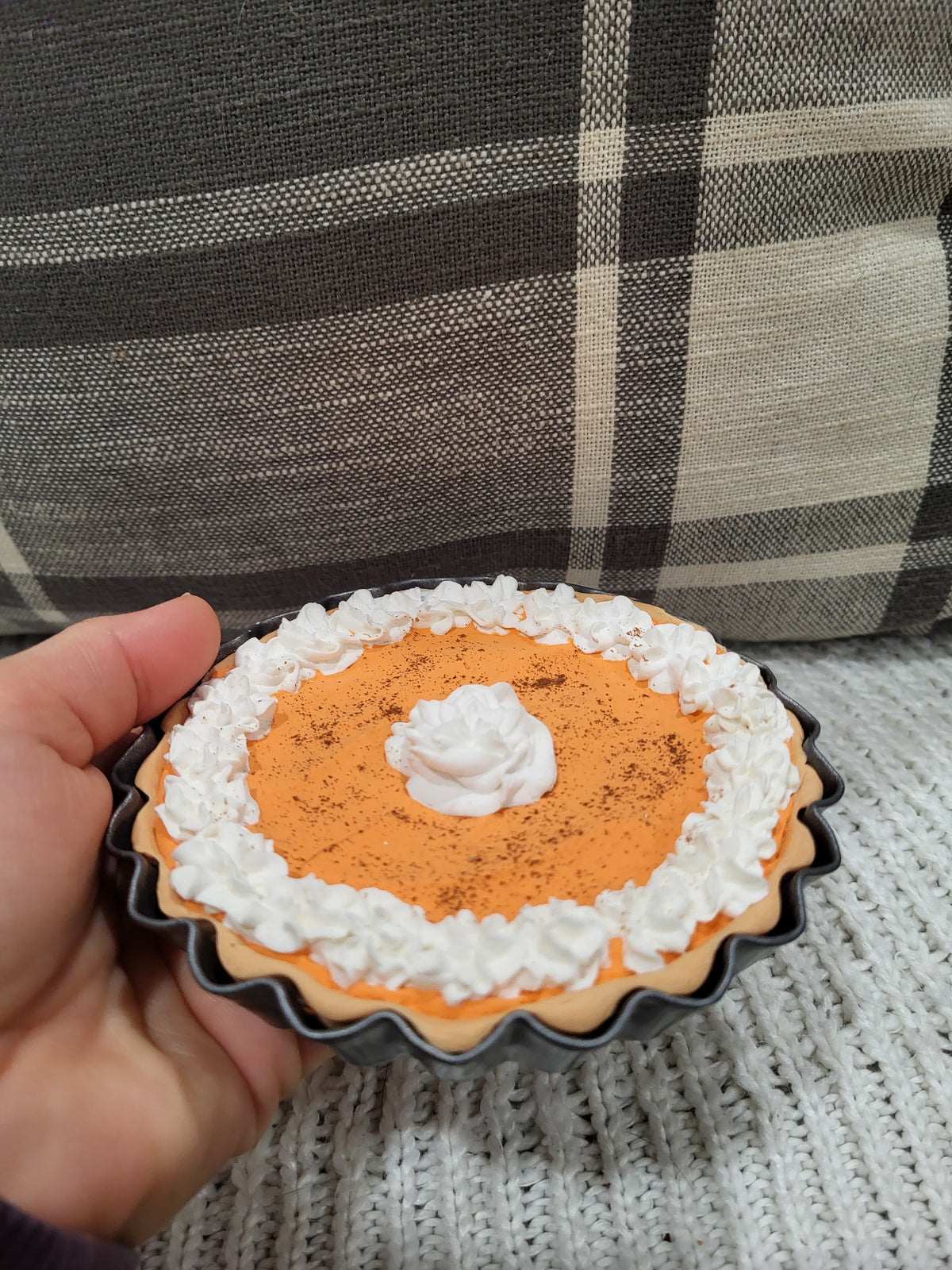 Pip Posh Design Faux Sweet Décor Mini Whipped Pumpkin Pie Fall Bakery Collection