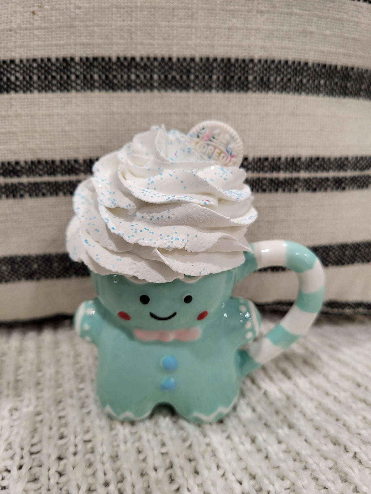 Pip Posh Design Faux Sweet Décor Mini Gingerbread Mug &amp; White Whipped Topper Holiday Collection