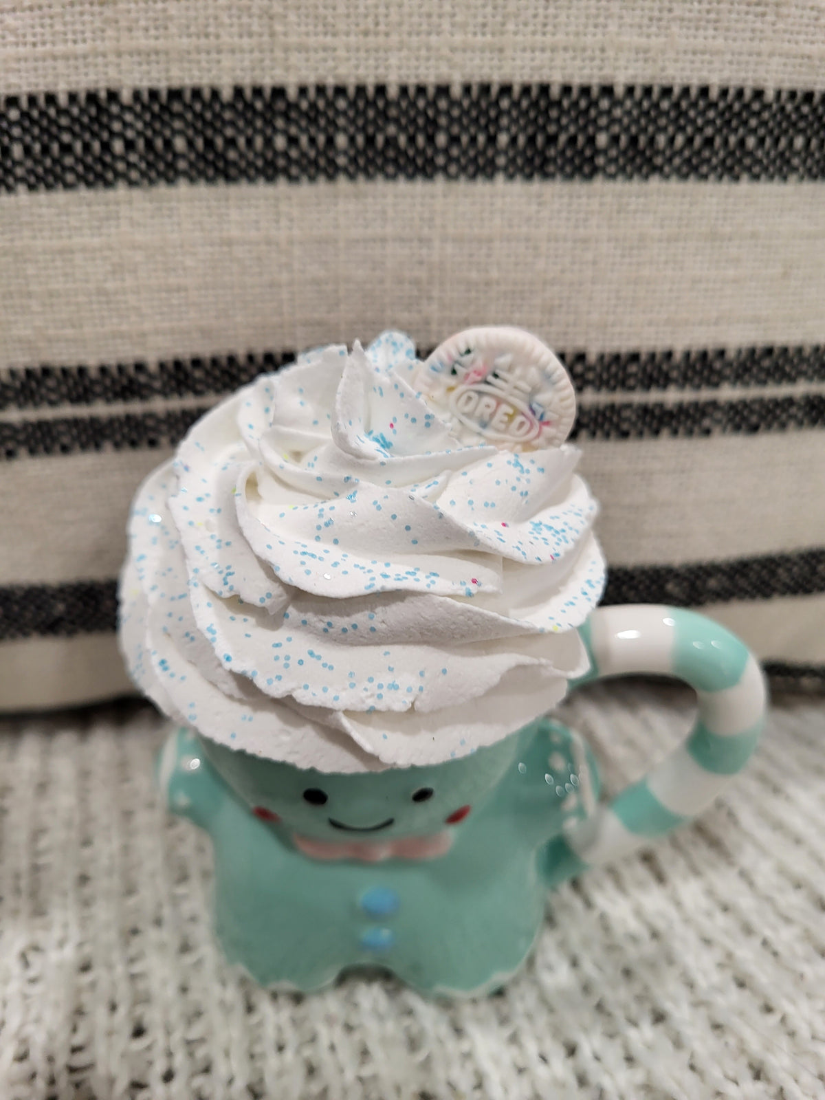 Pip Posh Design Faux Sweet Décor Mini Gingerbread Mug &amp; White Whipped Topper Holiday Collection