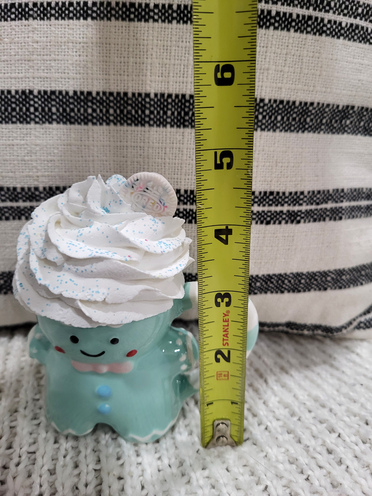 Pip Posh Design Faux Sweet Décor Mini Gingerbread Mug &amp; White Whipped Topper Holiday Collection