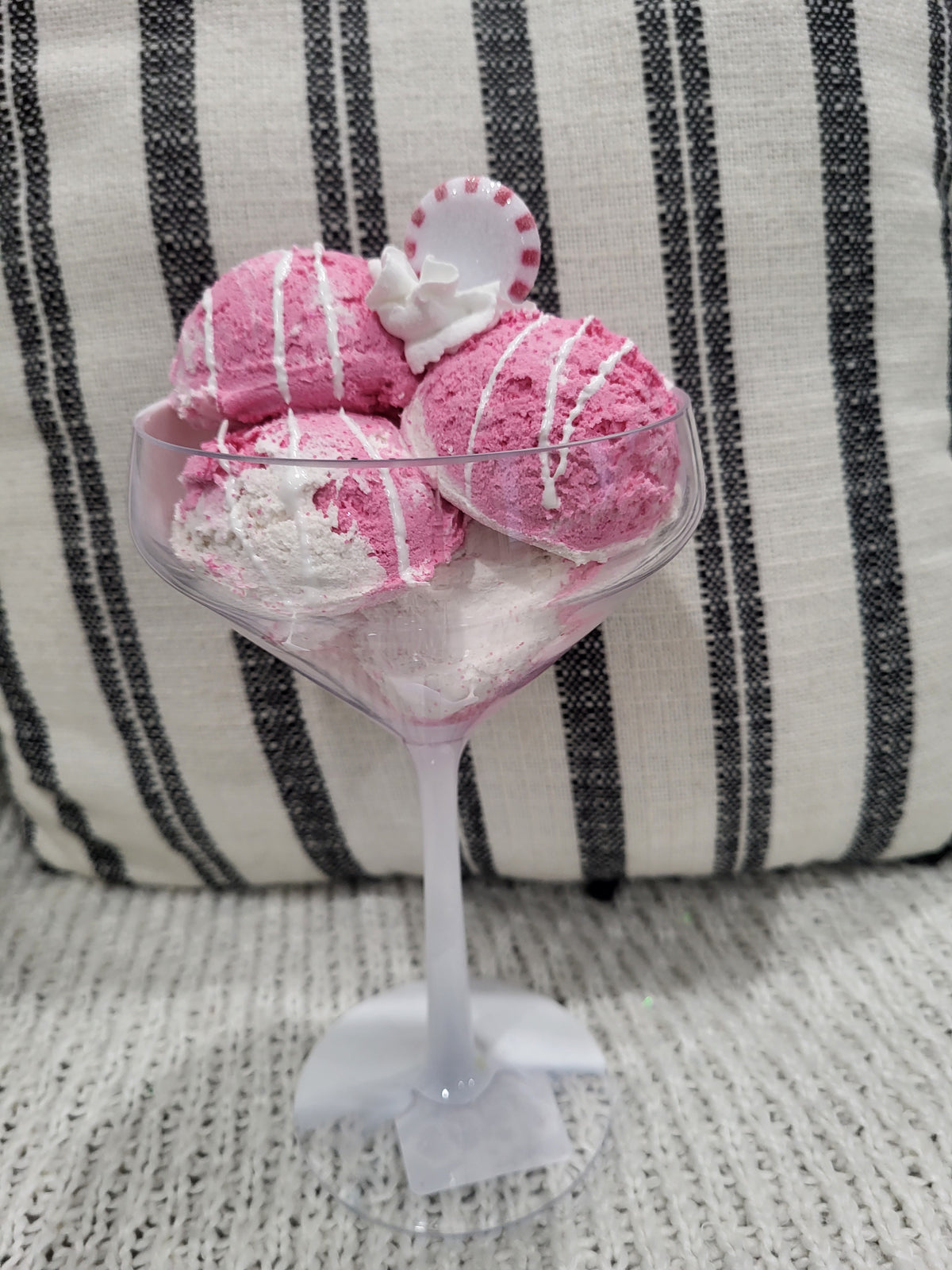 Pip Posh Design Faux Sweet Décor Twisted Cup &amp; Peppermint Twist Ice Cream Holiday Collection