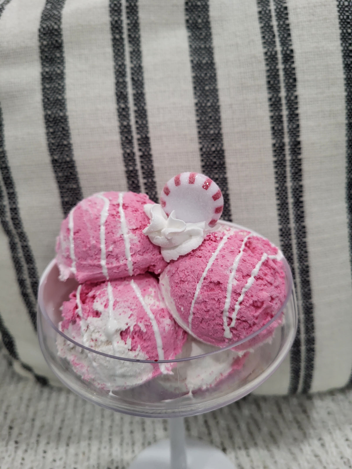 Pip Posh Design Faux Sweet Décor Twisted Cup &amp; Peppermint Twist Ice Cream Holiday Collection