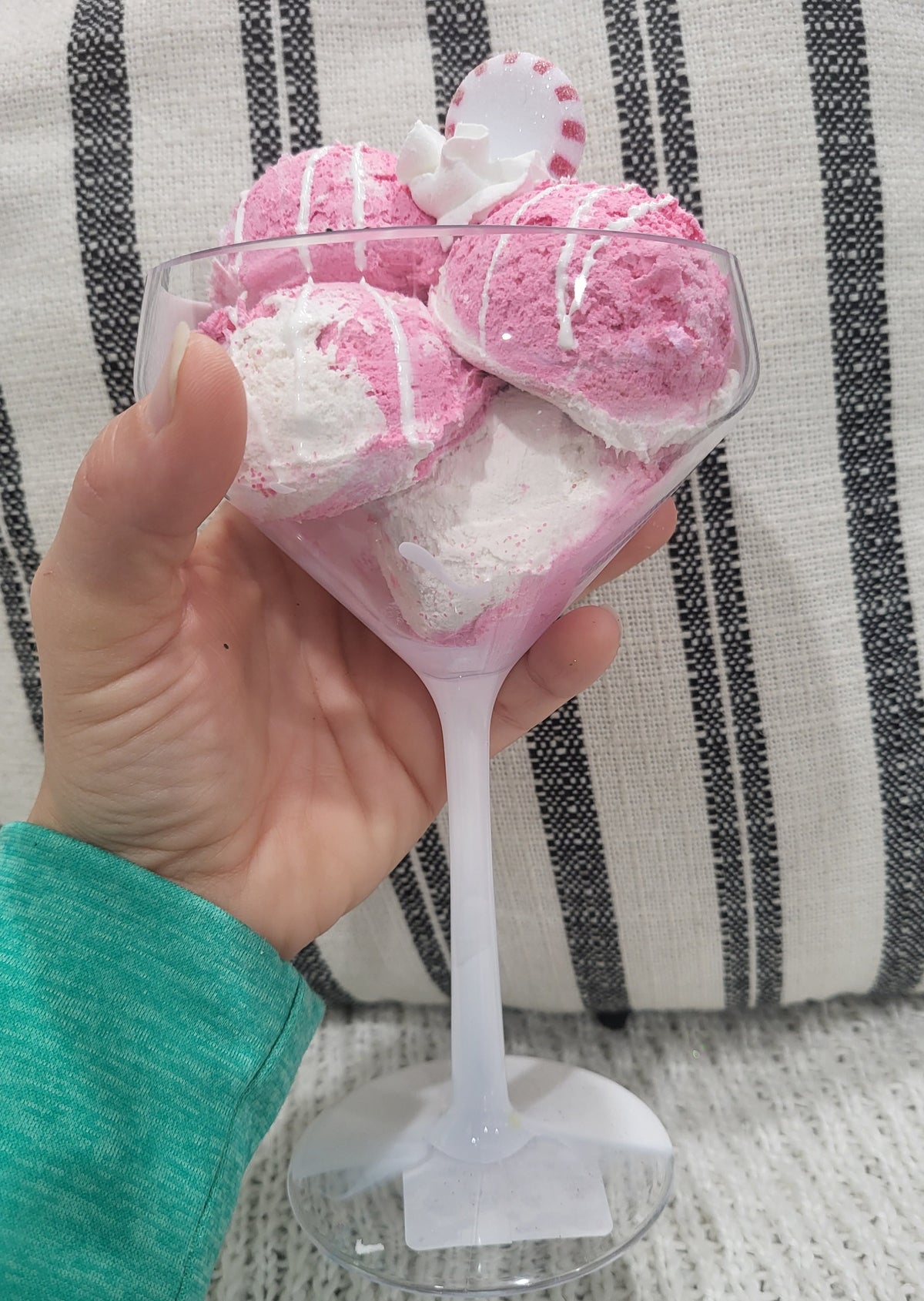 Pip Posh Design Faux Sweet Décor Twisted Cup &amp; Peppermint Twist Ice Cream Holiday Collection