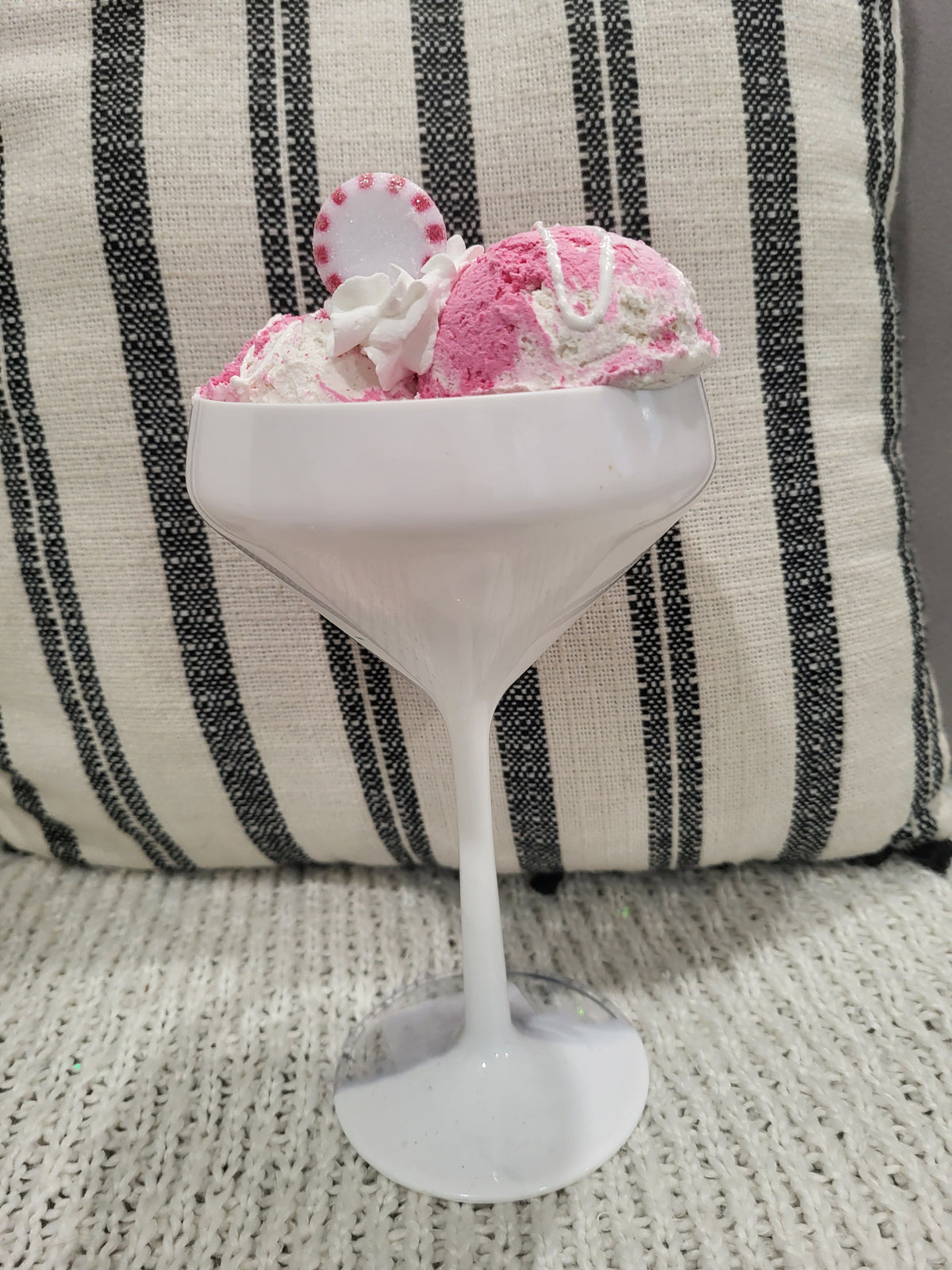 Pip Posh Design Faux Sweet Décor Twisted Cup &amp; Peppermint Twist Ice Cream Holiday Collection