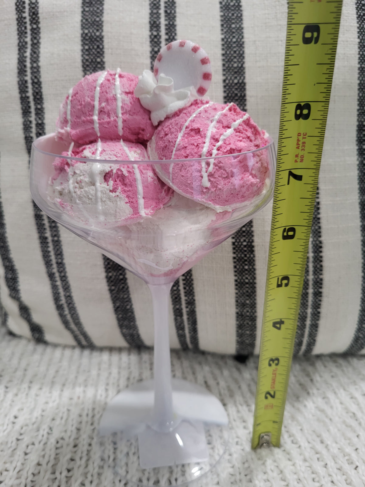 Pip Posh Design Faux Sweet Décor Twisted Cup &amp; Peppermint Twist Ice Cream Holiday Collection