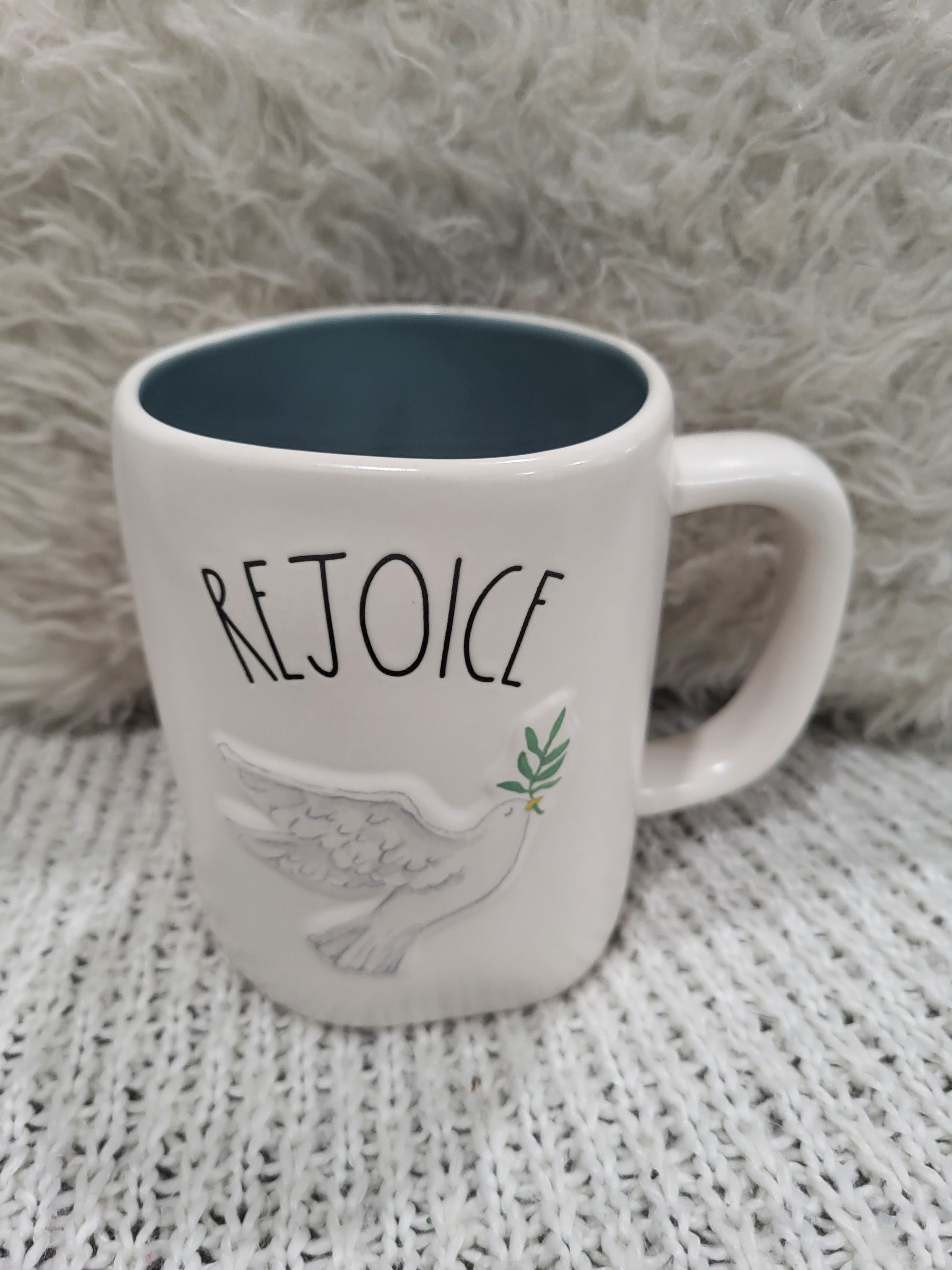 Rae Dunn "Rejoice" Dove Mug Faith Collection