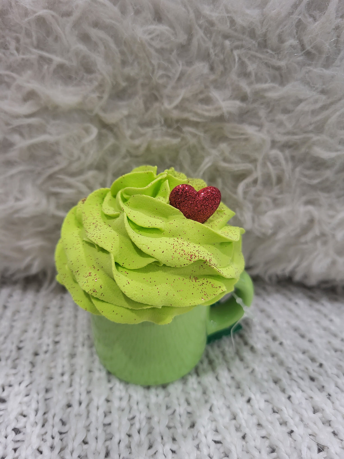 Pip Posh Design Faux Sweet Décor Mini Green Mug &amp; Green Whipped Topper Holiday Collection