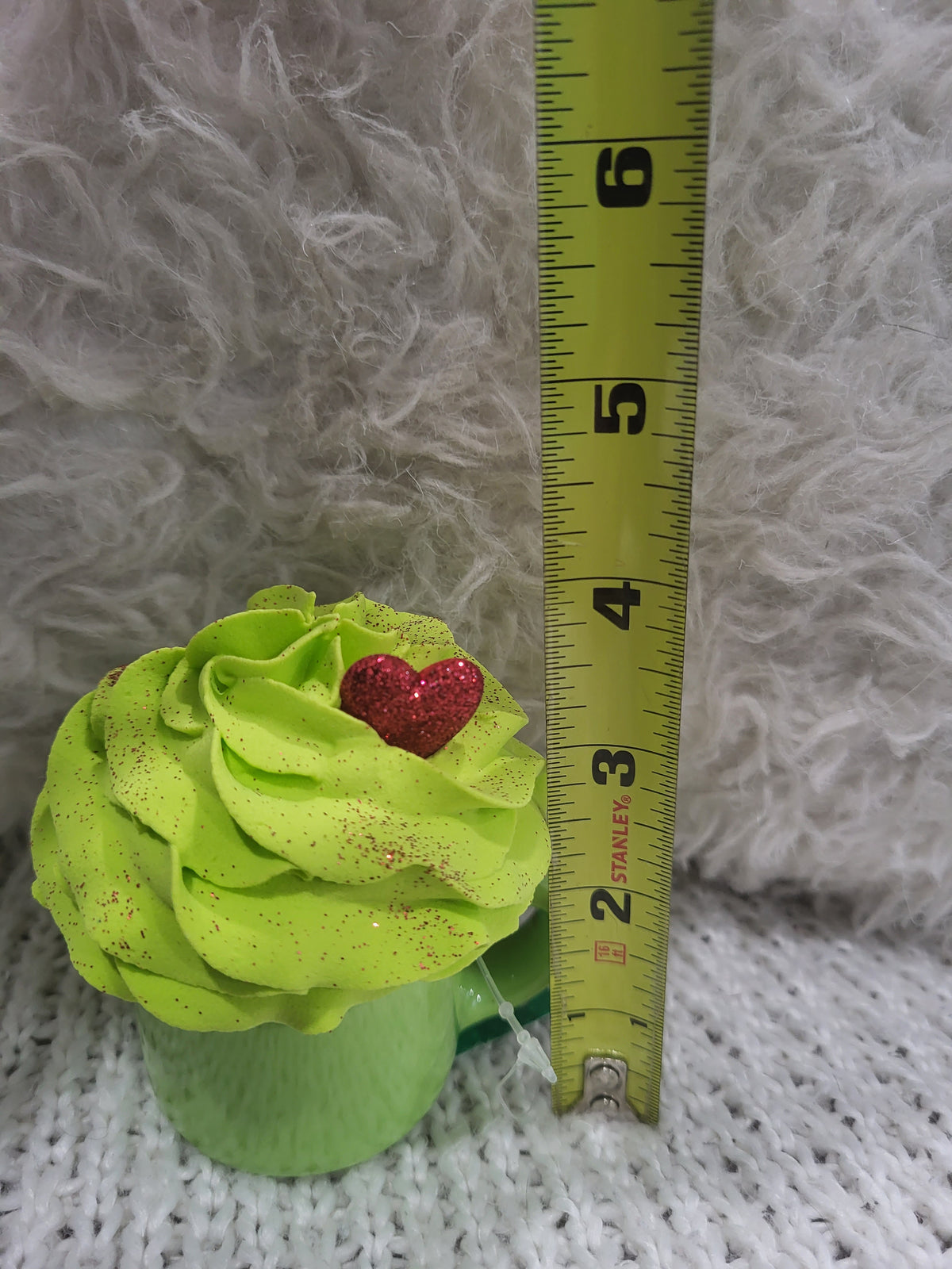 Pip Posh Design Faux Sweet Décor Mini Green Mug &amp; Green Whipped Topper Holiday Collection