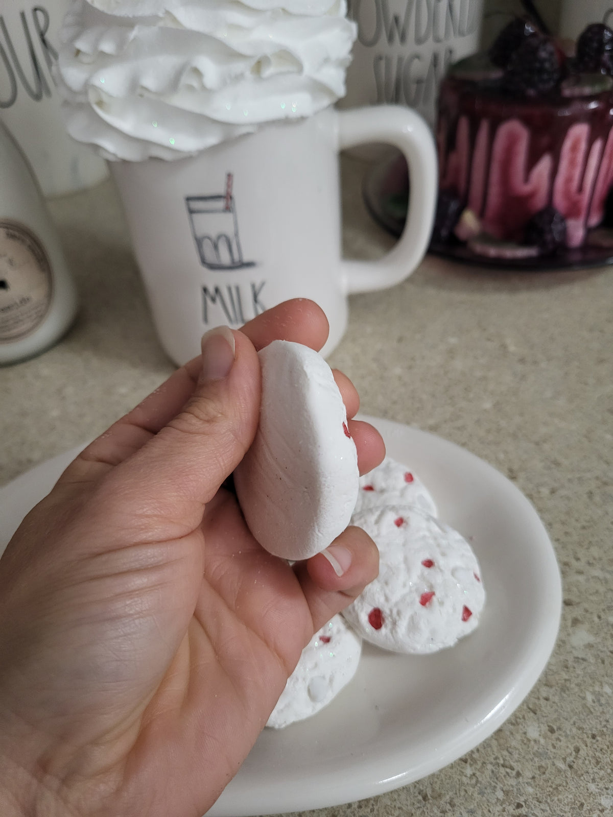 Pip Posh Design Faux Sweet Décor White Peppermint Cookies Holiday Collection