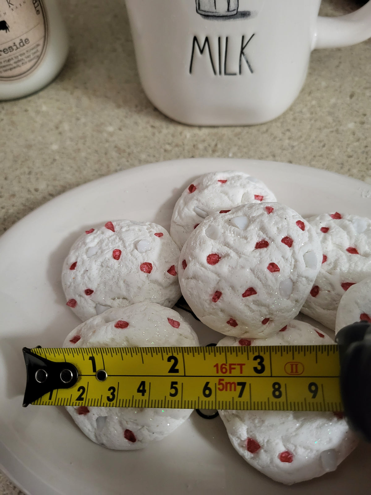 Pip Posh Design Faux Sweet Décor White Peppermint Cookies Holiday Collection