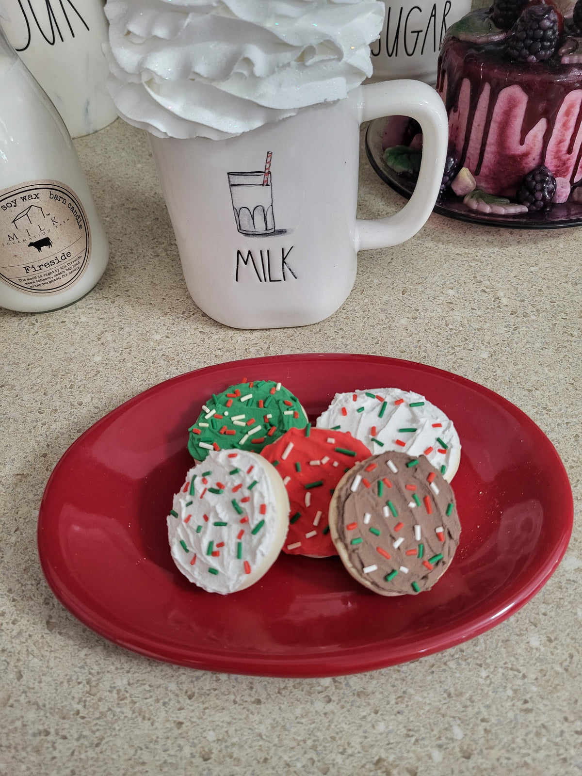 Pip Posh Design Faux Sweet Décor Christmas Sprinkles Sugar Cookies Holiday Collection