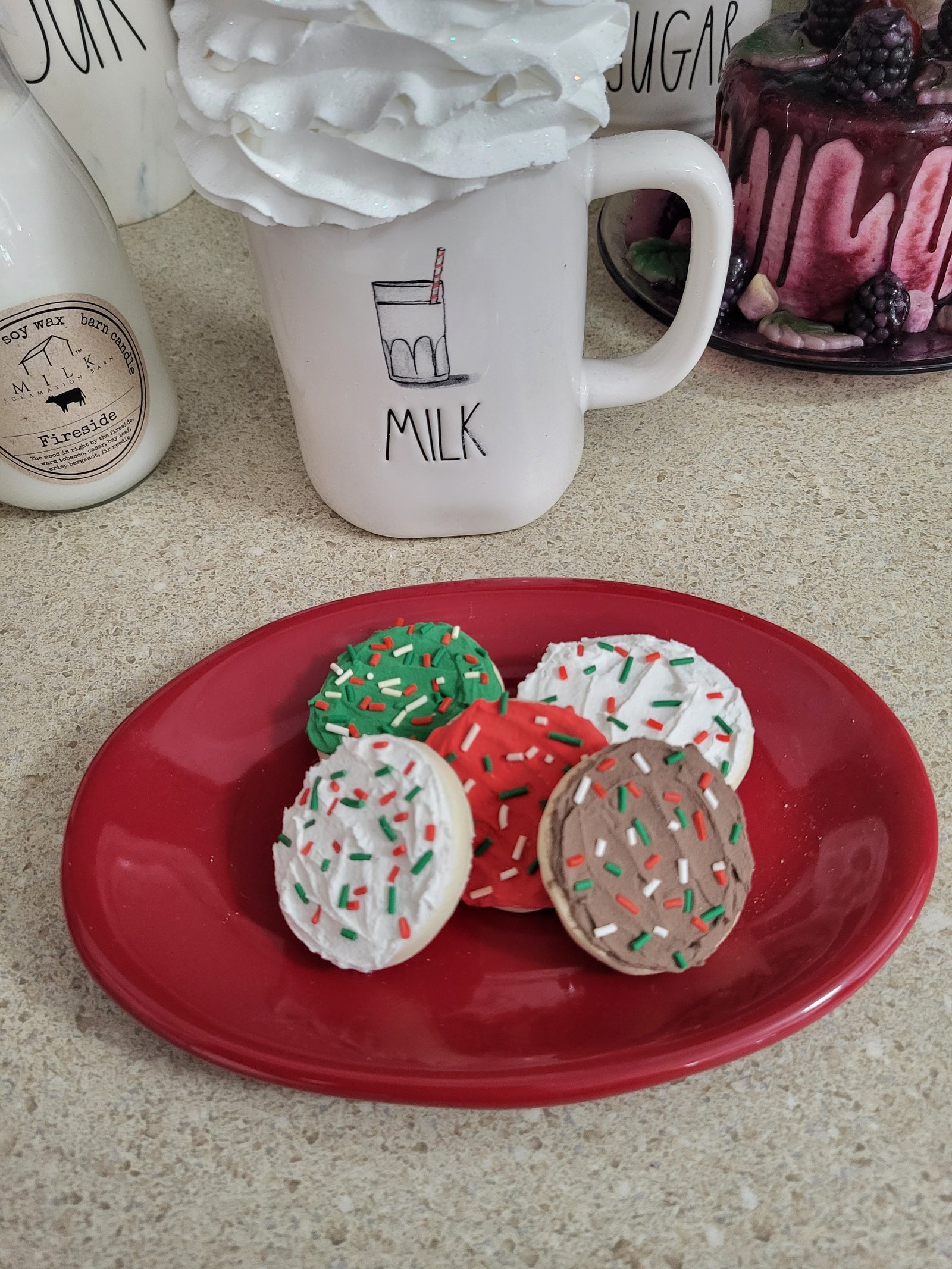 Pip Posh Design Faux Sweet Décor Christmas Sprinkles Sugar Cookies Holiday Collection