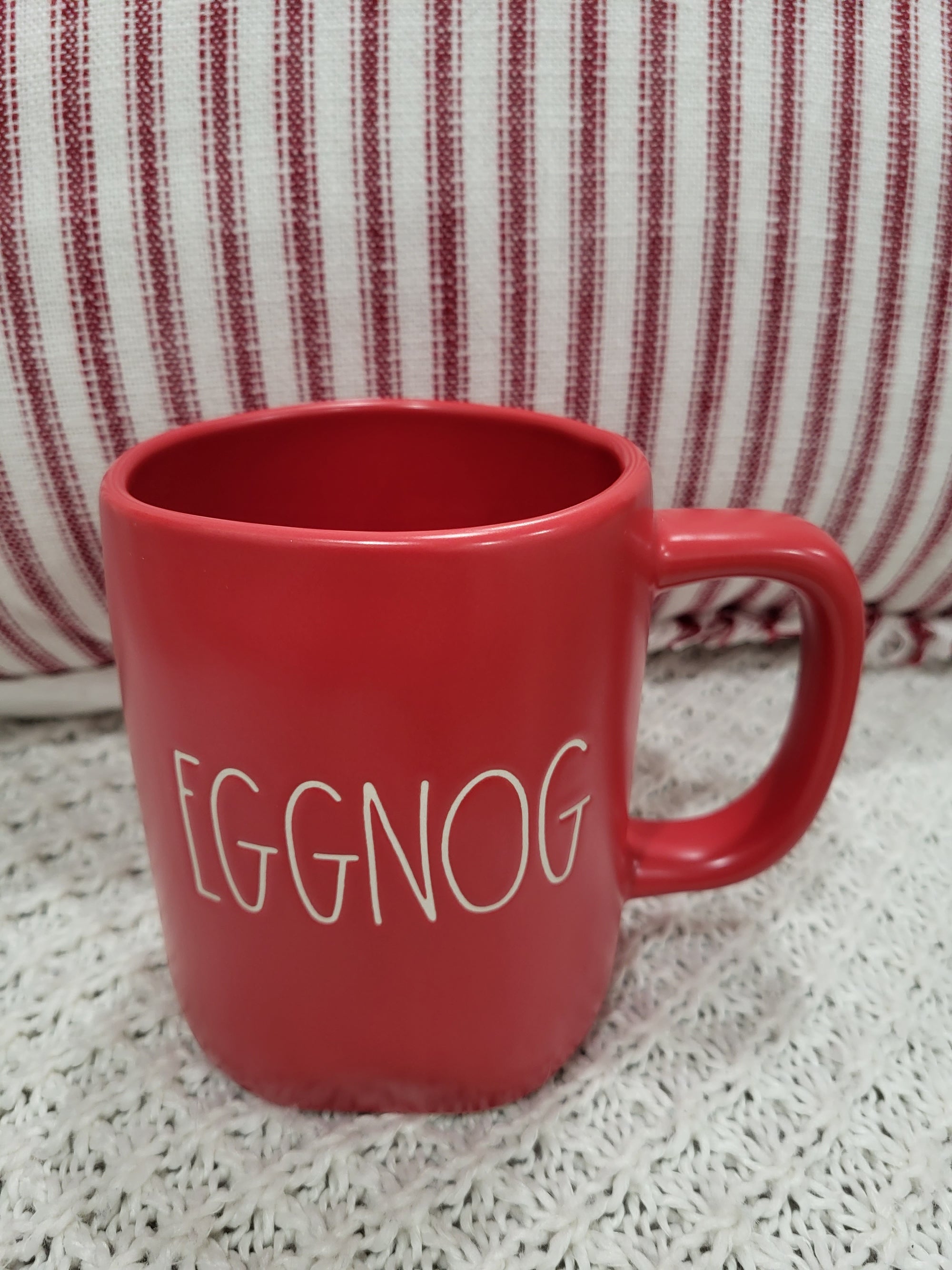 Rae Dunn "Eggnog" Red Mug Holiday Collection