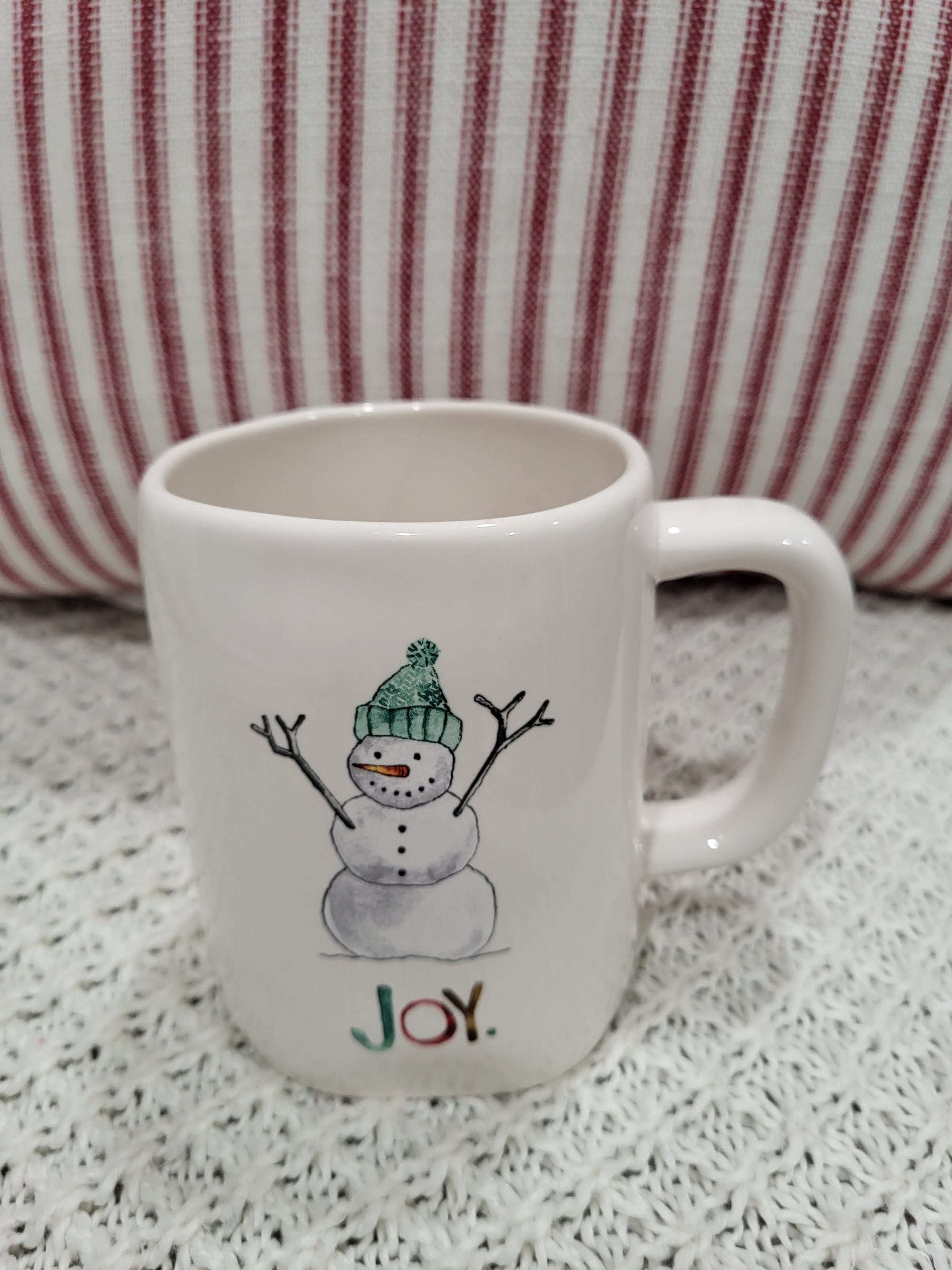 Rae Dunn "Joy" Snowman Mug Holiday Collection