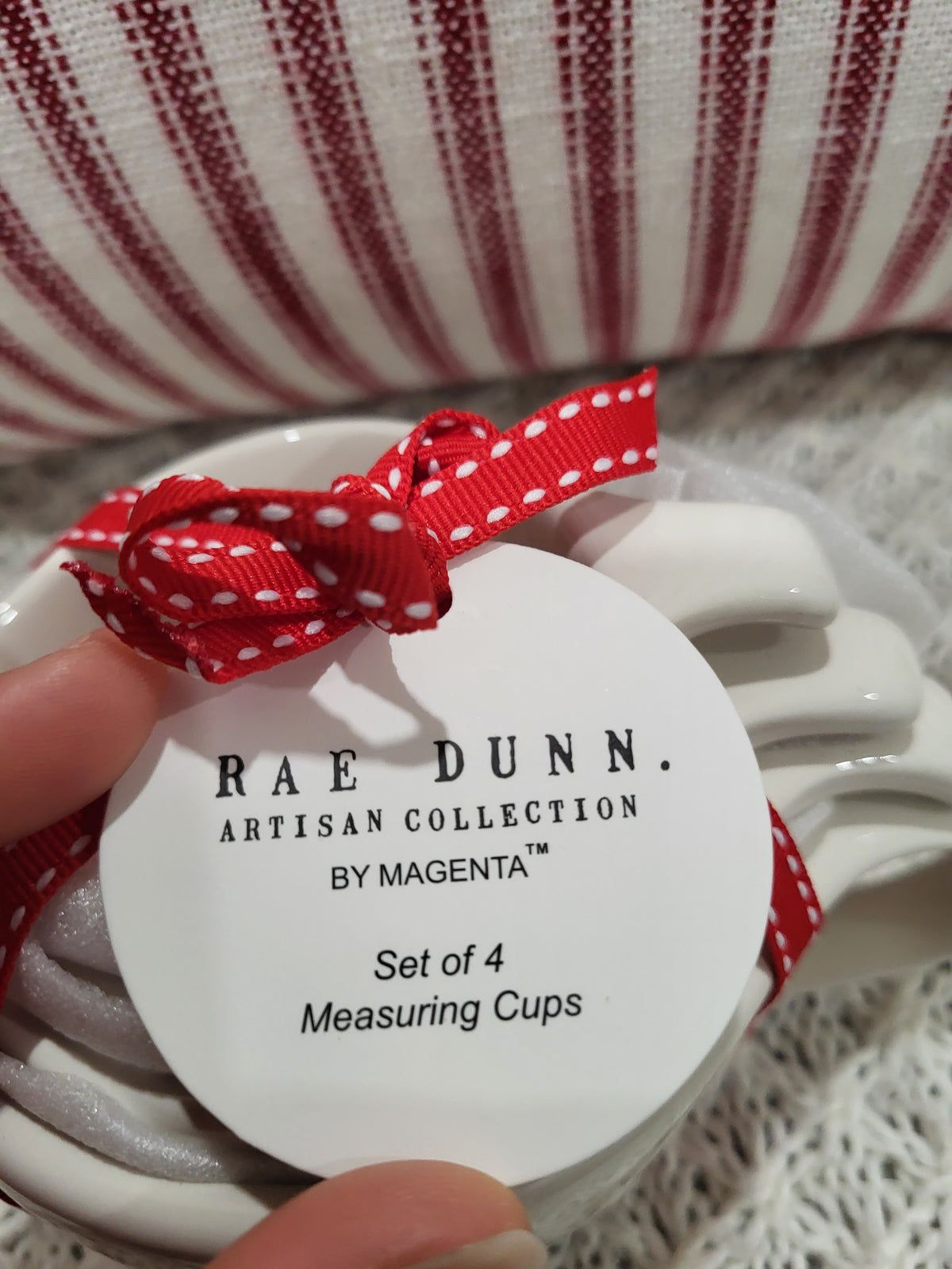 Rae Dunn &quot;Snowman&quot; Measuring Cups Set Of 4 Holiday Collection