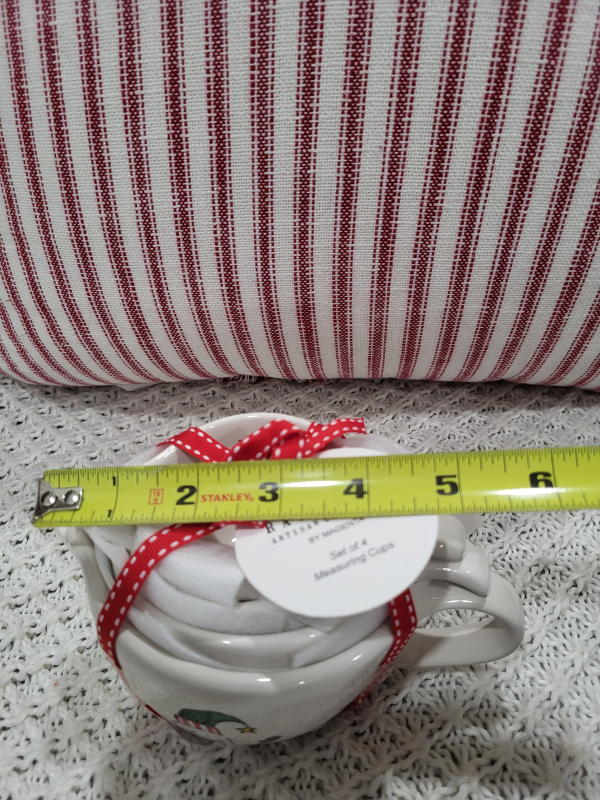 Rae Dunn &quot;Snowman&quot; Measuring Cups Set Of 4 Holiday Collection