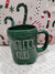 Rae Dunn "Mistletoe Kisses" Imprinted Green Mug Holiday Collection