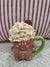 Pip Posh Design Faux Sweet Décor Gingerbread Man Mug & Ivory Whipped Cookie Topper Holiday Collection