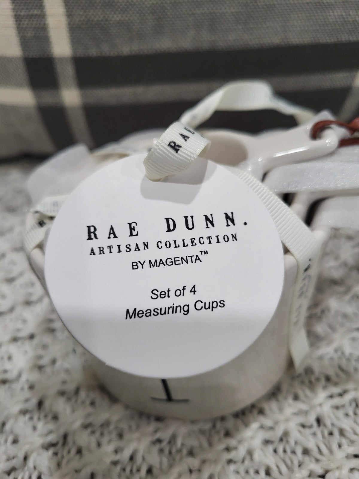 Rae Dunn Measuring Cups With Leather Handle Straps Set Of 4 Farm House Collection