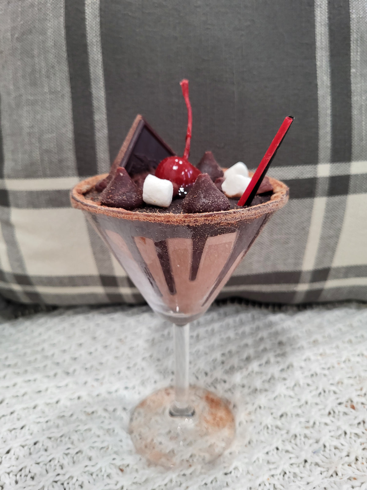 Pip Posh Faux Chocolate Cherry Drizzle Martini Dessert Sweet Candle Collection