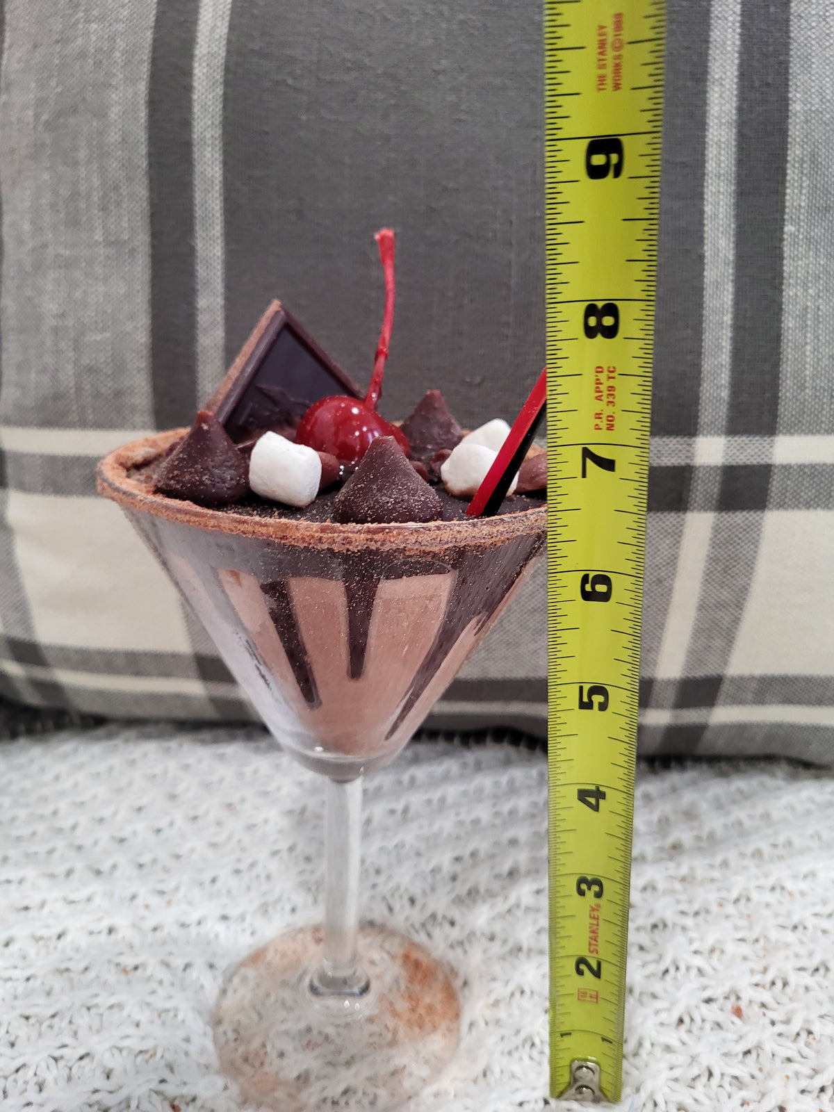 Pip Posh Faux Chocolate Cherry Drizzle Martini Dessert Sweet Candle Collection