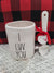 Rae Dunn " I Luv You" White Mug & Heart Stir Spoon Collection