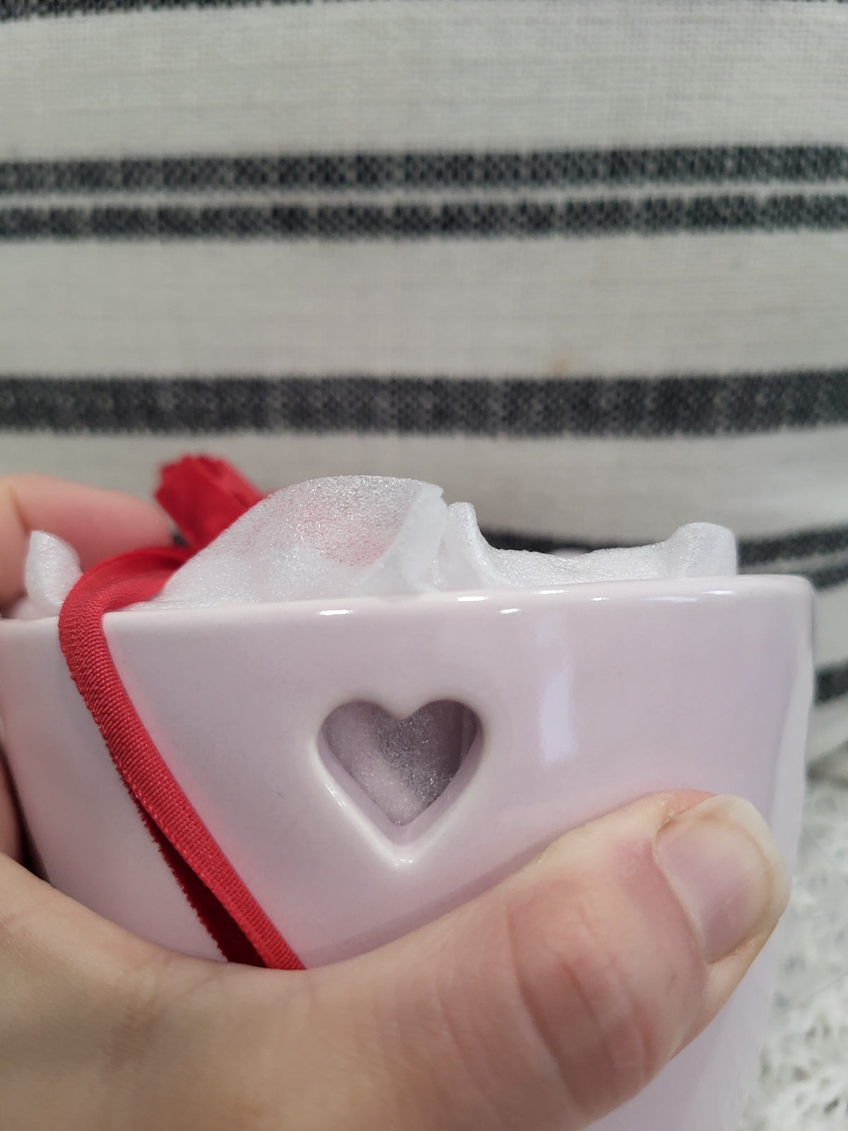 Rae Dunn &quot;One, Half, Third, Fourth&quot; Powder Pink Heart Measuring Cups Set Of 4