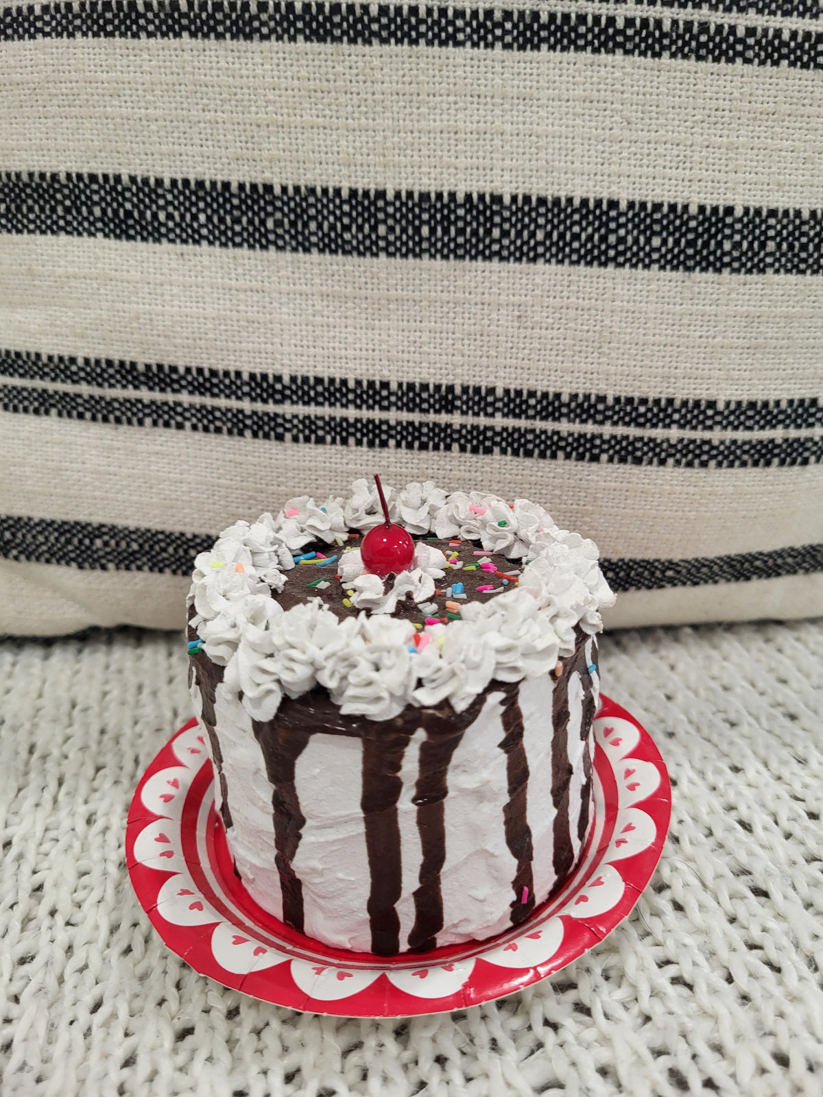 Pip Posh Design Faux Sweet Décor Mini Cherry Confetti Cake Bakery Collection