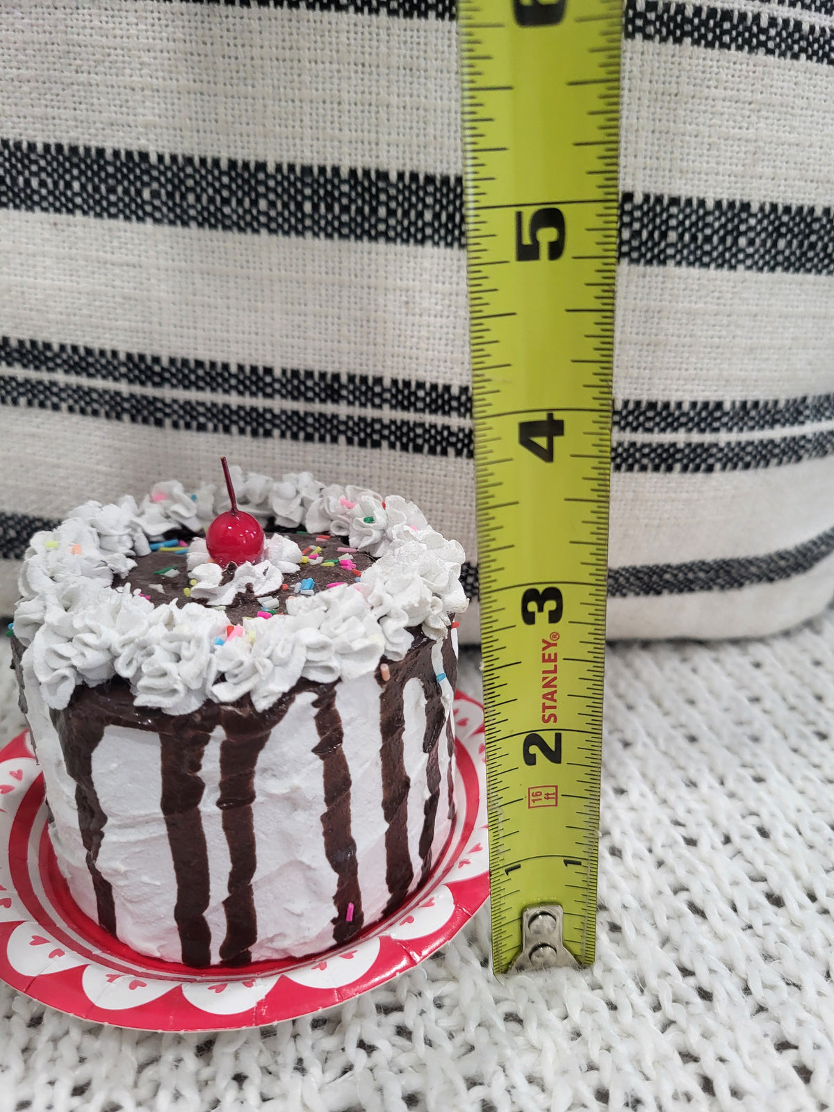 Pip Posh Design Faux Sweet Décor Mini Cherry Confetti Cake Bakery Collection