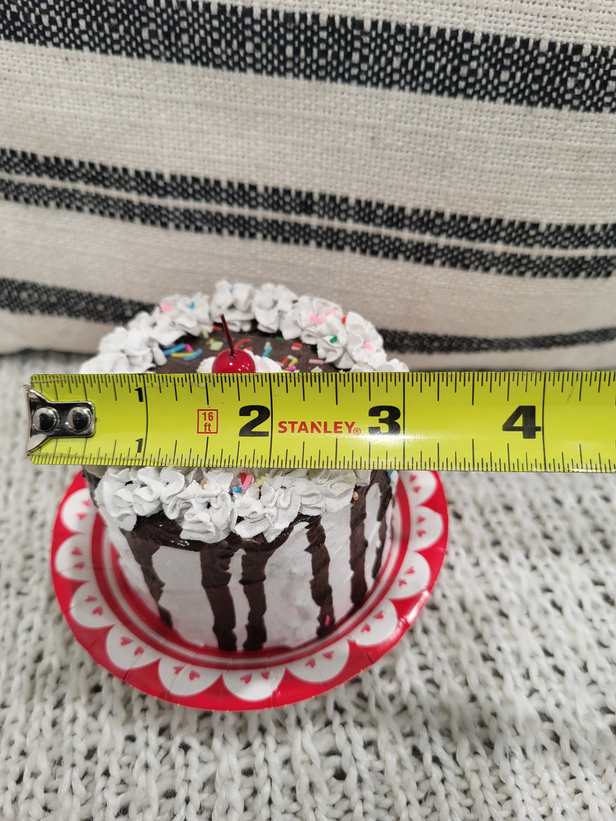 Pip Posh Design Faux Sweet Décor Mini Cherry Confetti Cake Bakery Collection