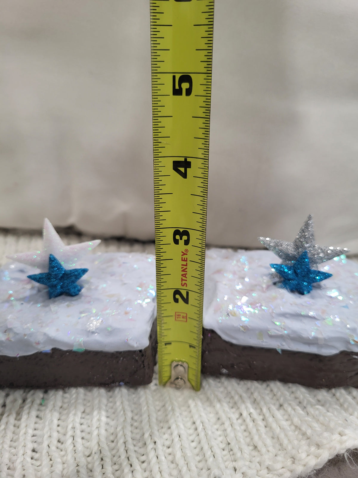 Pip Posh Design Faux Sweet Décor Blue Frosted Star Brownies Winter Collection