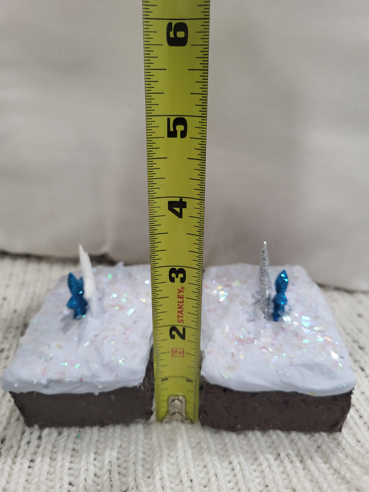 Pip Posh Design Faux Sweet Décor Blue Frosted Star Brownies Winter Collection