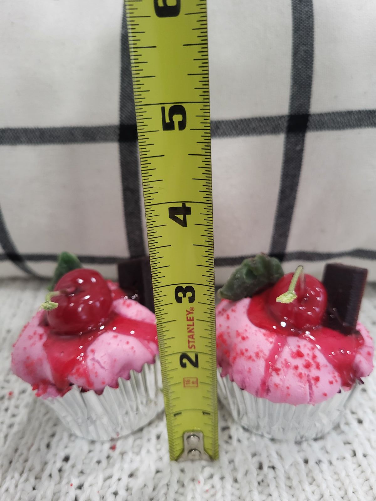 Pip Posh Faux Cherry Mint Raspberry Cupcakes Sweet Candle Collection Set Of 2