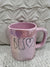 Rae Dunn "Besos" Violet Pink Iridescent Mug Collection