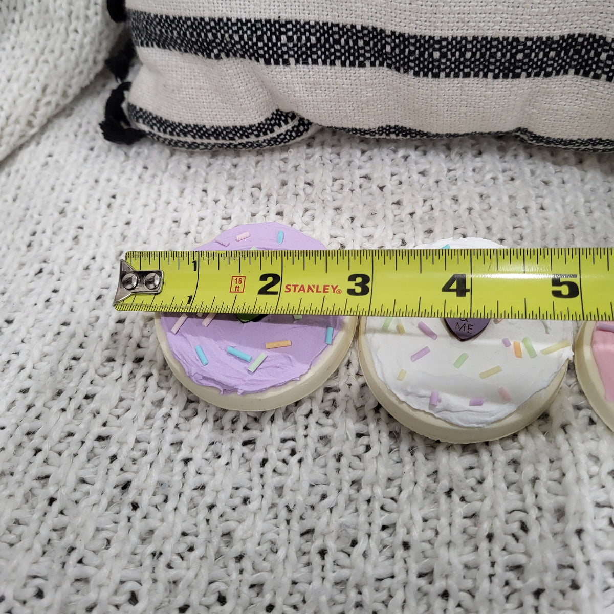 Pip Posh Design Faux Sweet Décor Candy Hearts Sugar Cookies Set of 4 Bakery Collection