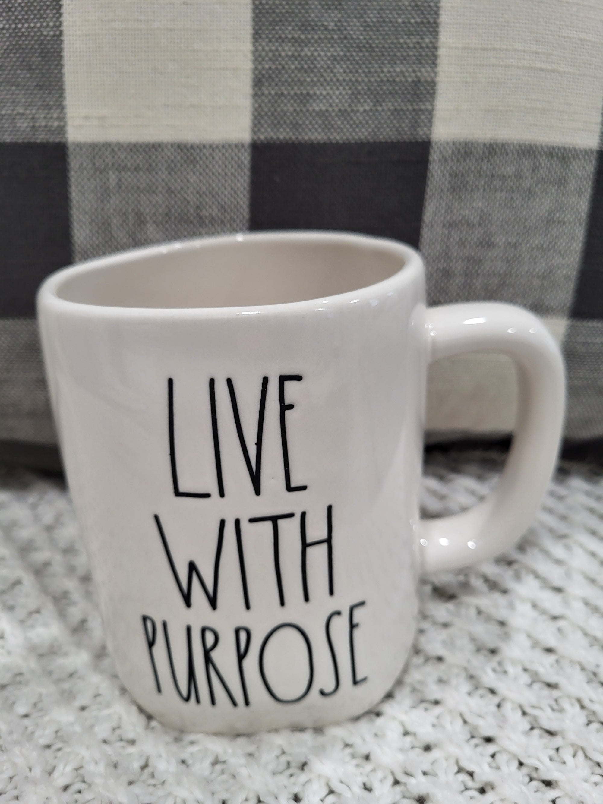 Rae Dunn "Live With Purpose" White Mug Collection