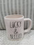 Rae Dunn "Lucky & Blessed White Mug Faith Collection