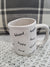 Rae Dunn "Blessed, Love, Happy" White Double Sided Script Mug Collection