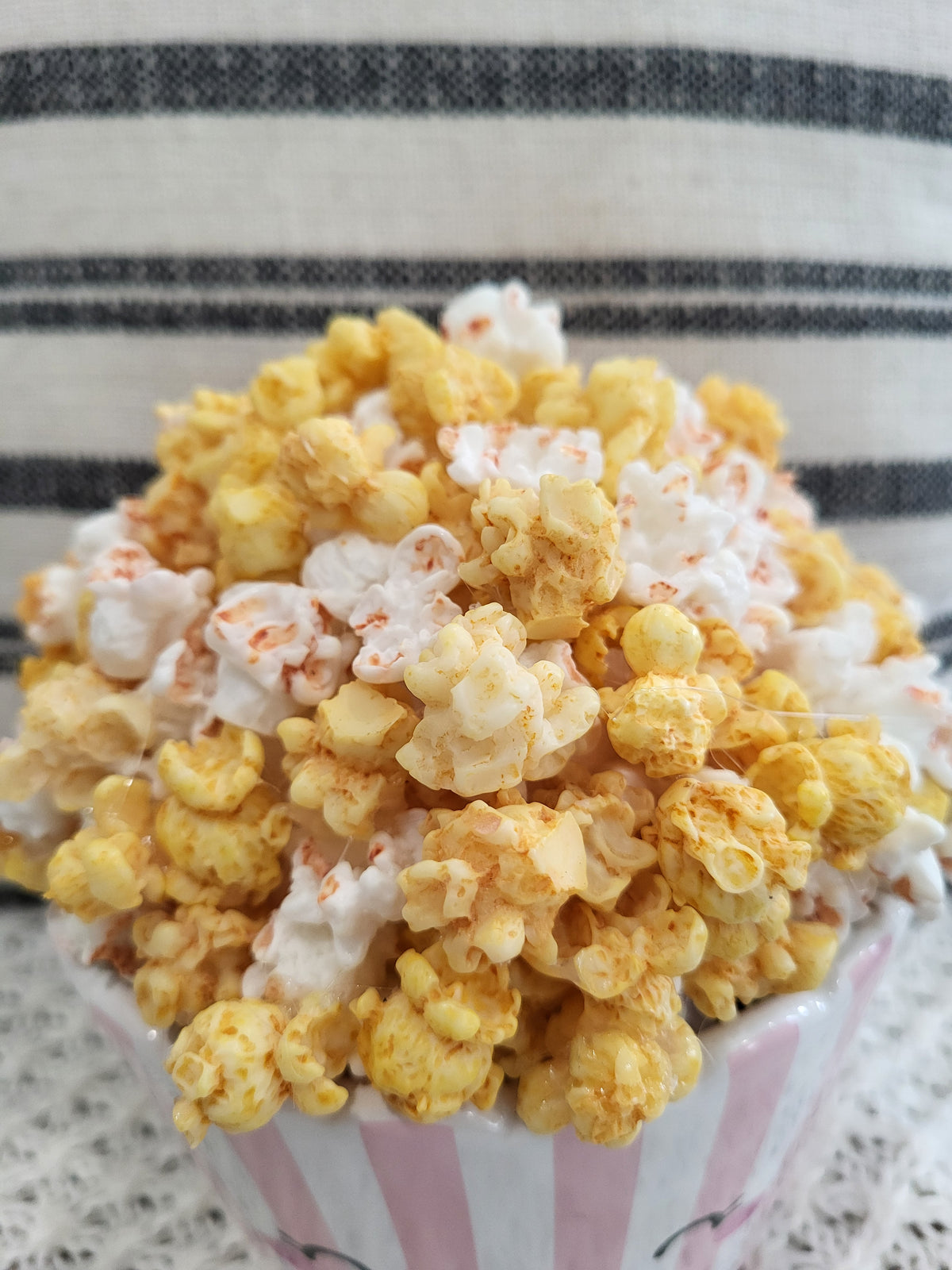 Pip Posh Design Faux Sweet Décor Butter Popcorn &amp; Smiley Popcorn Bucket Summer Collection