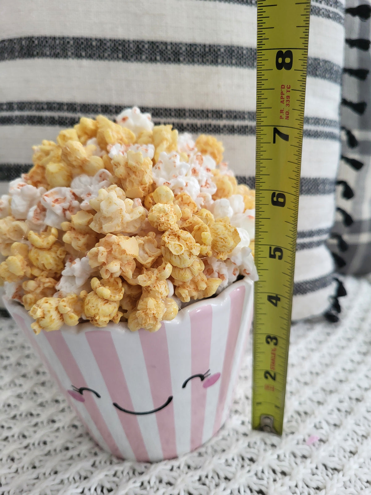 Pip Posh Design Faux Sweet Décor Butter Popcorn &amp; Smiley Popcorn Bucket Summer Collection