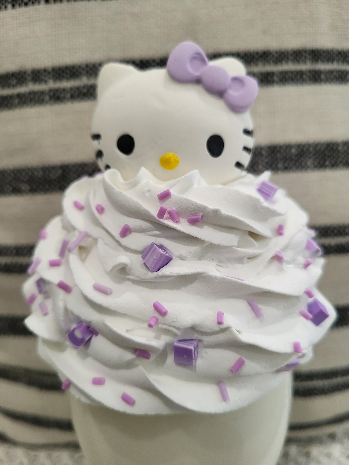 Pip Posh Design Faux Sweet Decor Whipped Hello Kitty Vanilla Milkshake HK Collection