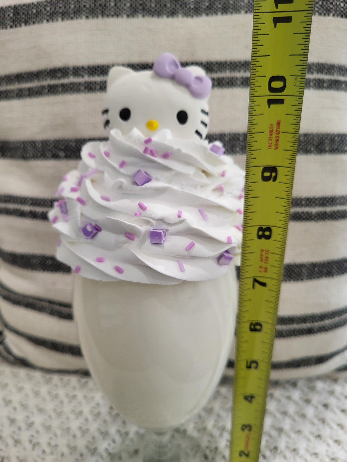 Pip Posh Design Faux Sweet Decor Whipped Hello Kitty Vanilla Milkshake HK Collection